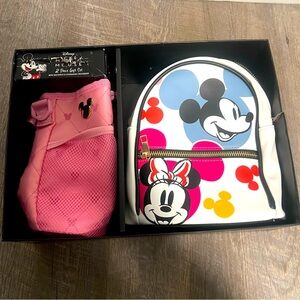 Disney Mickey Mouse 2 piece Gift set Mini backpack and Hydration Crossbody